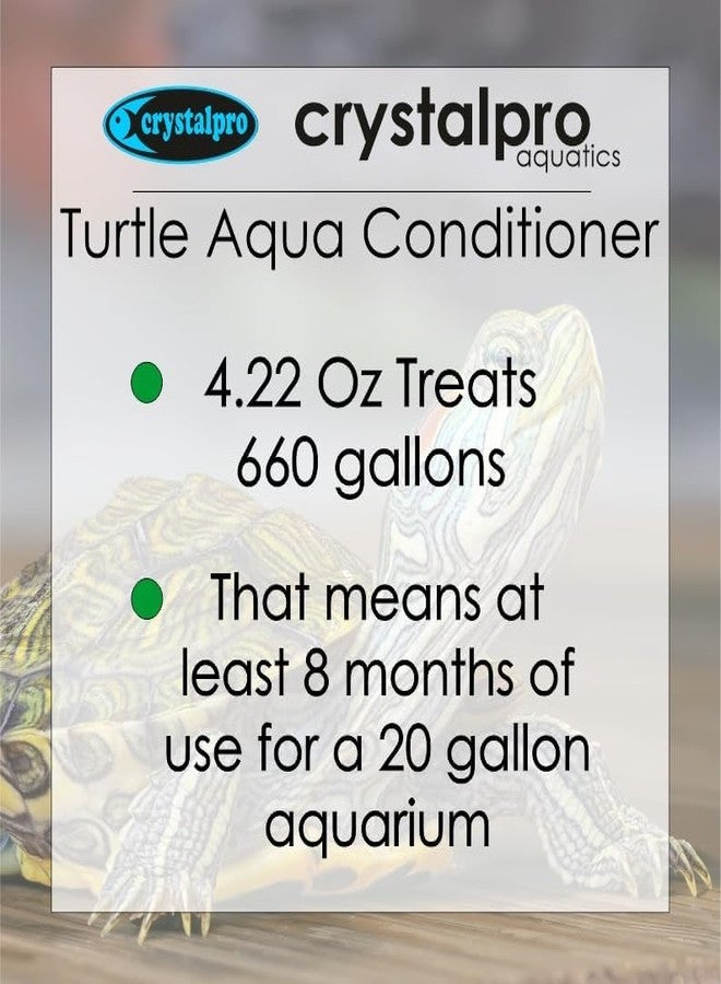 Crystalpro Turtle & Amphibian Water Conditioner 4.22 Oz - Treats 660 Gallons, Neutralizes Chlorine and Ammonia - Makes Tap Water Safe for Amphibian and Reptile Aquariums/Terrariums - Image 3